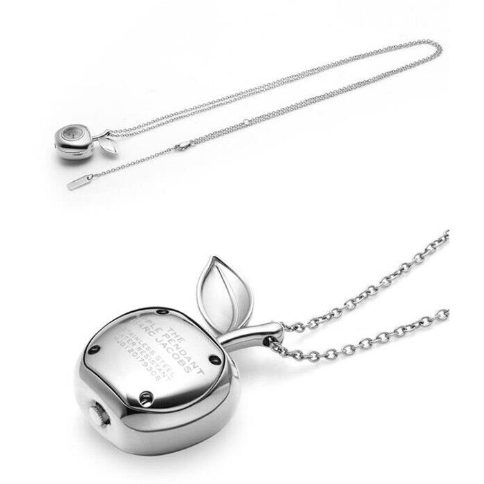 Marc Jacobs The Bauble Women`s Silver Dial Necklace Watch 20179307 - Dial: Silver, Band: Silver, Bezel: Silver