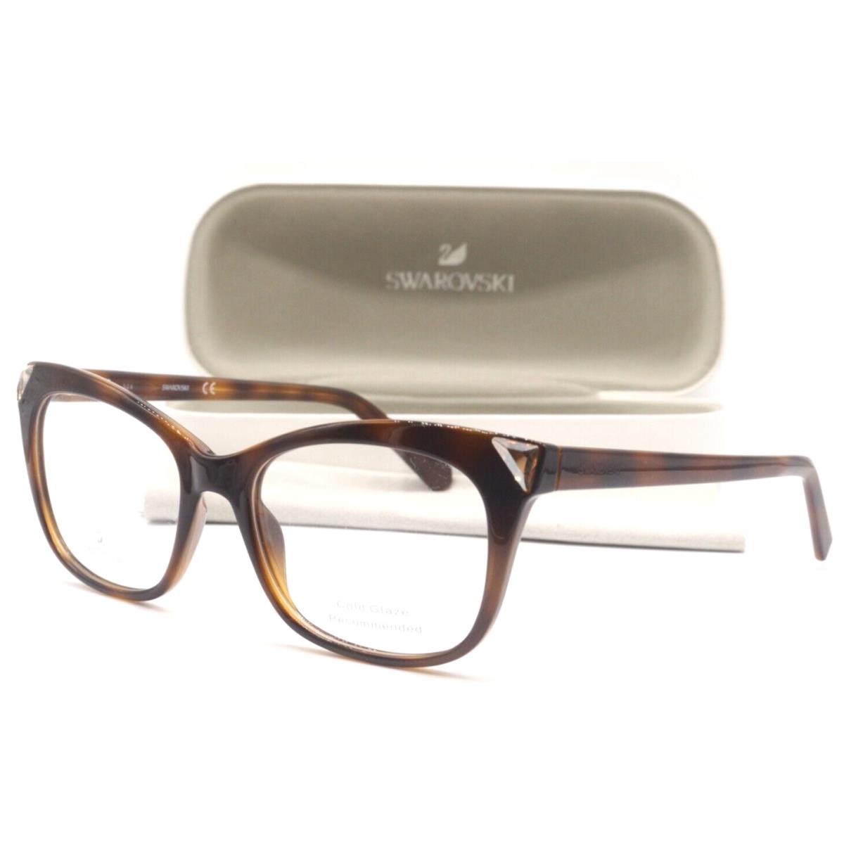 Swarovski SK 5292 052 Havana Gold Cat Eye Frames Eyeglasses 52-17