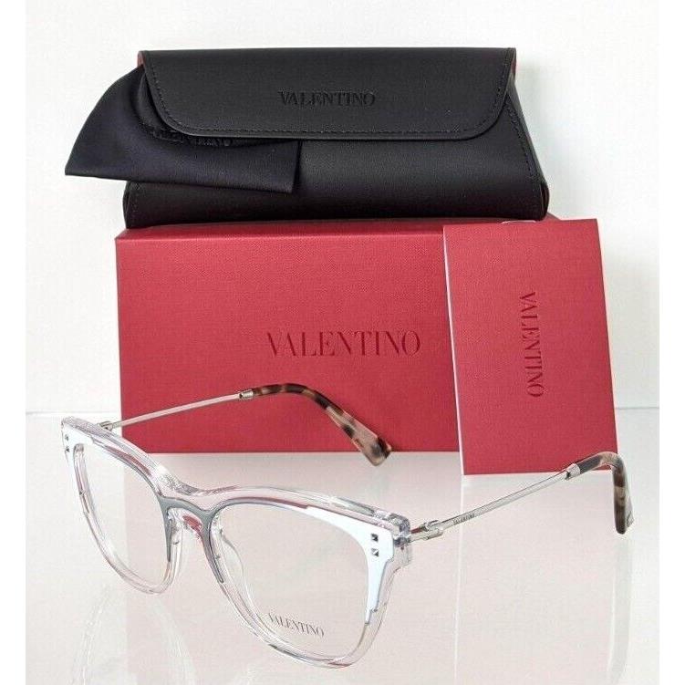 Valentino Eyeglasses VA 3019 5076 51mm Clear White/silver