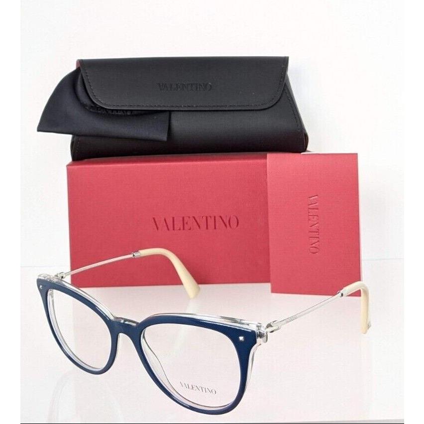 Valentino Eyeglasses VA 3005 5028 51mm Navy Gold Frame