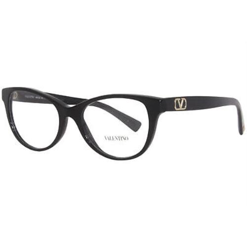 Valentino VA3057 5001 Eyeglasses Frame Women`s Black Full Rim Oval Shape 53mm