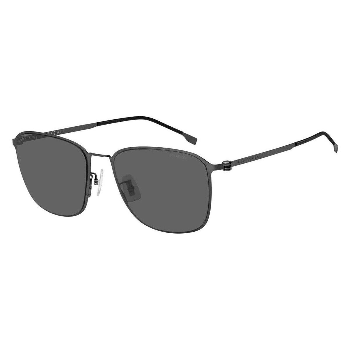 Hugo Boss 1405/F/SK Sunglasses Matte Ruthenium Gray Polarized 59mm