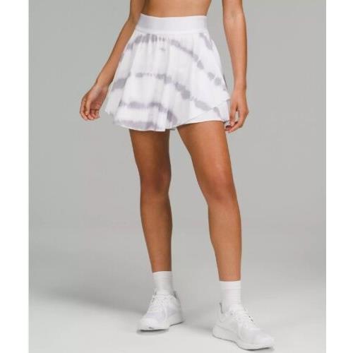Lululemon White Lilac Court Rival HR Skirt Sz 14 Tall Swift Luxtreme 4 Liner