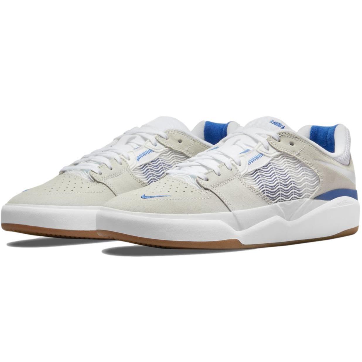 Nike Men`s Ishod Wair SB `white Game Royal` Skate Shoes DC7232-100 - Summit White/White