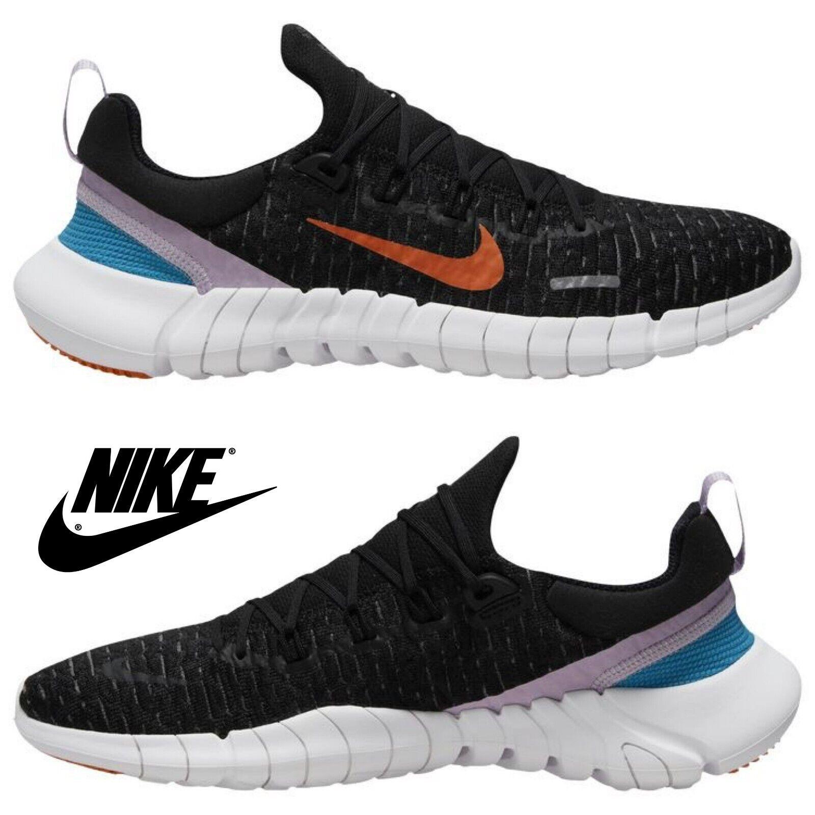 Nike Women`s Free Run 5.0 Running Shoes Running Sport Gym Casual Sneakers Black - Black , Black/Orange/Gray Manufacturer