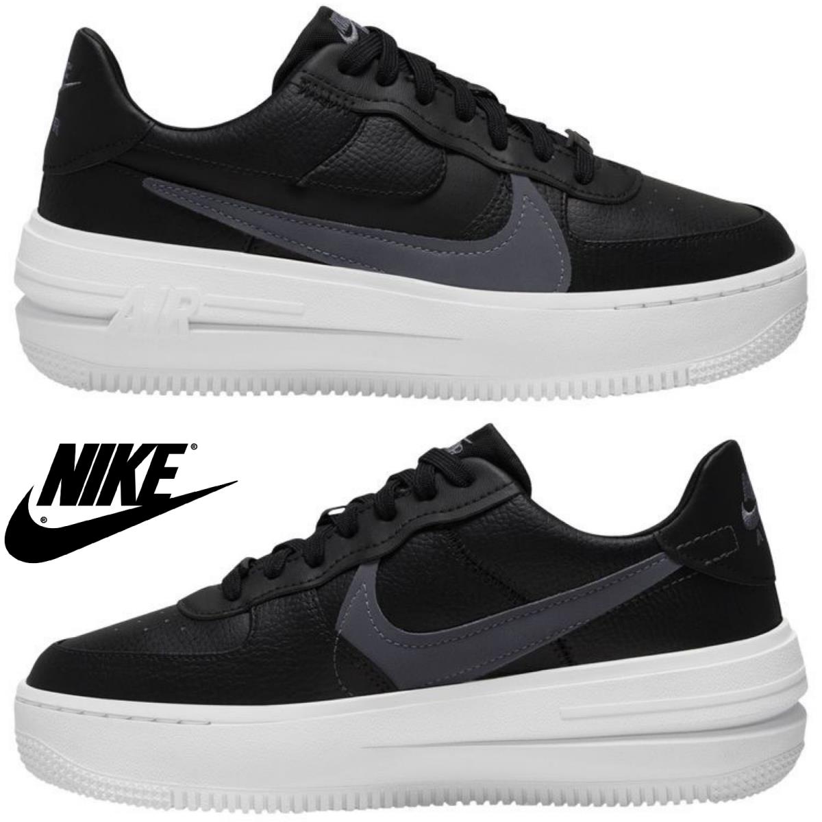 Nike Air Force 1 Platform Low Women`s Running Shoes Casual Sneakers Sport Black