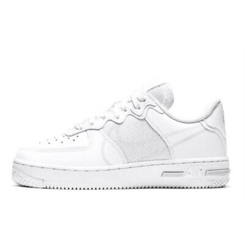 Big Kid`s Nike Air Force 1 React SU White/pure Platinum CT5117 101