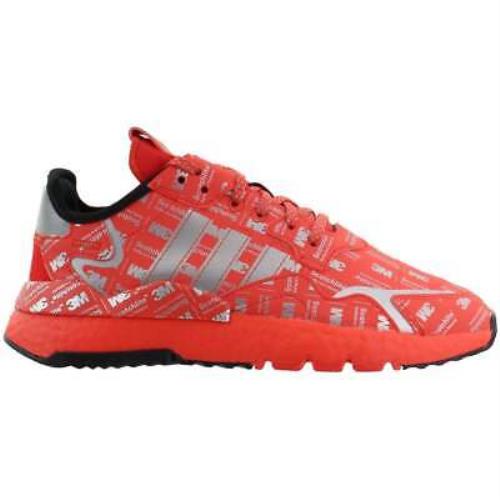Adidas FV3621 Nite Jogger Lace Up Mens Sneakers Shoes Casual - Red