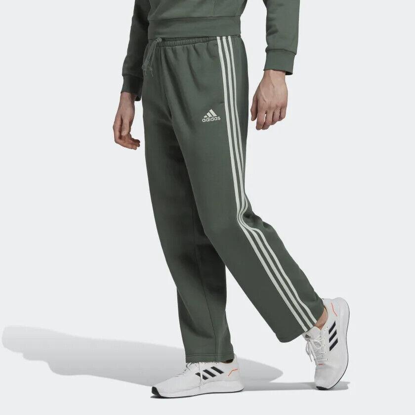 Adidas Men`s Essentials Fleece Open Hem 3-Stripes Pants HL2268