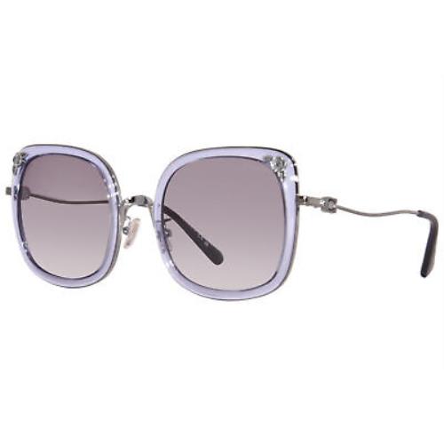 Coach L1081 HC7101B 9004/11 Sunglasses Women`s Shiny Gunmetal/grey Gradient 53mm