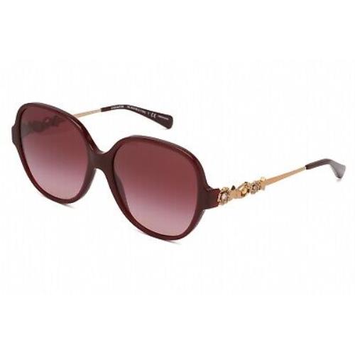 Coach HC 8303B 54798H Sunglasses Bordeaux Frame Bordeaux Gradient Lenses 57mm