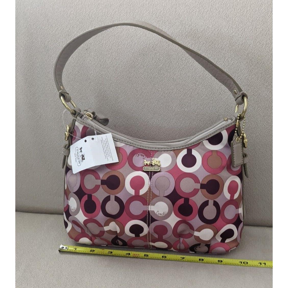 Coach Maggie Madison Graphic OP Art Sateen Shoulder Mini Bag