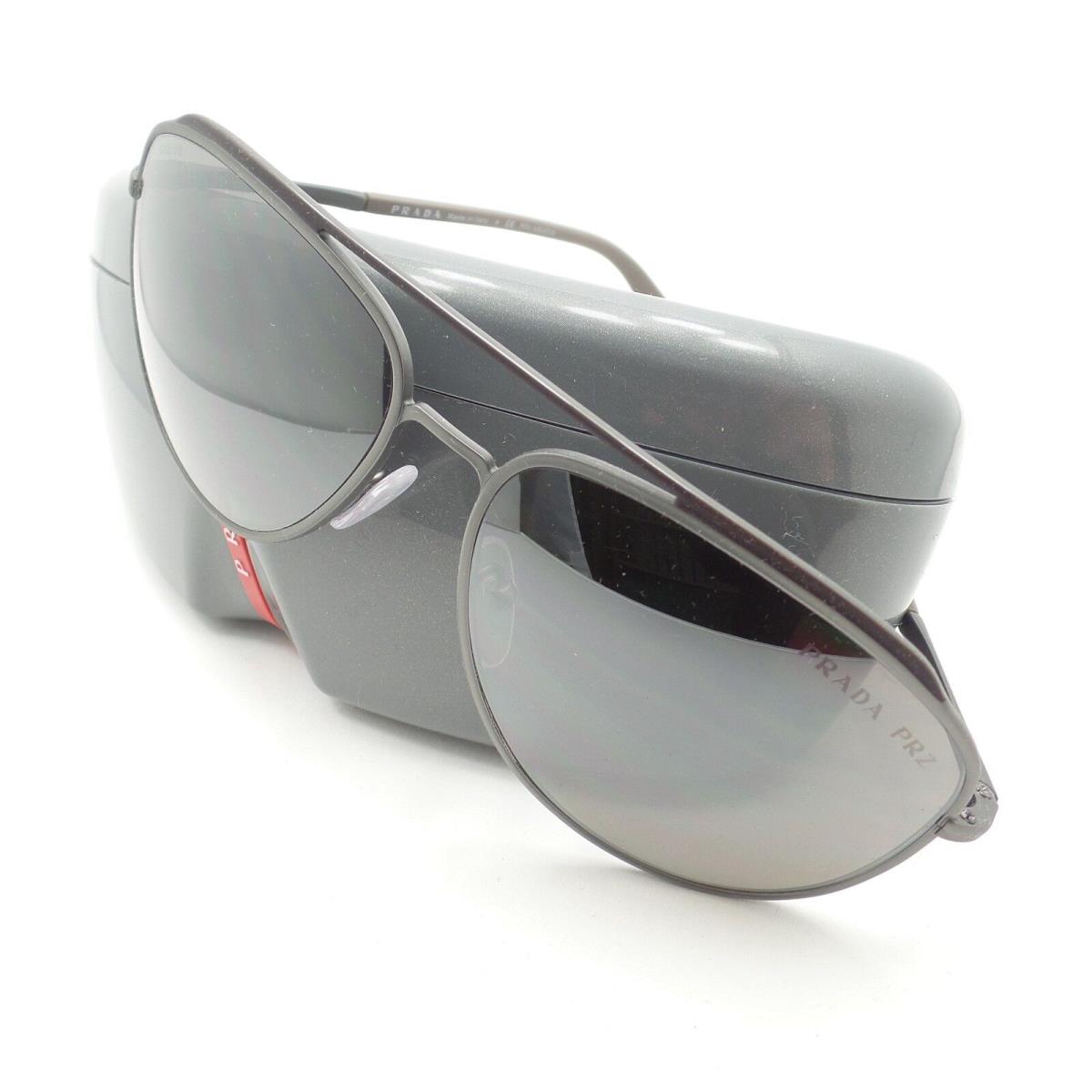 Prada Linea Rossa Sport Sps 55R DG1-5K0 Matte Gun Black Mirror Sunglasses