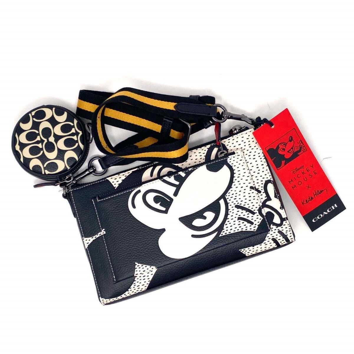 Coach Disney Mickey Mouse X Keith Haring Holden Crossbody Black Chalk C6913