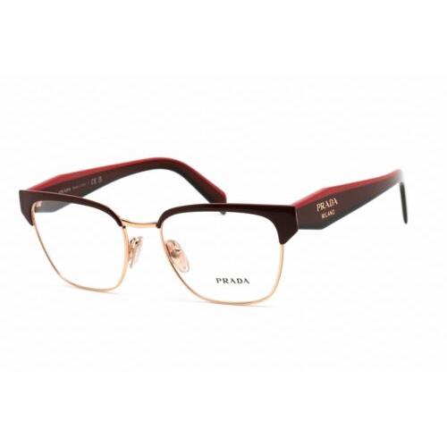 Prada PR65YV-16A1O1-51 Eyeglasses Size 51mm 18mm 140mm Red Rosegold Women