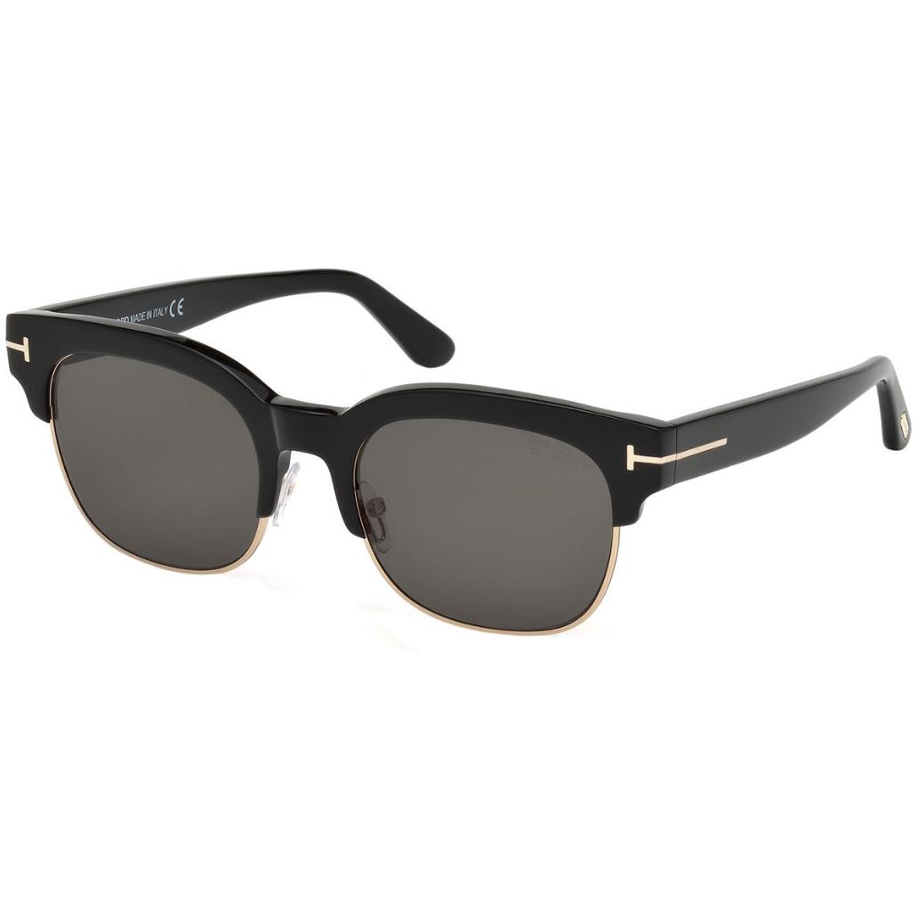 Tom Ford Sunglasses FT0597 597 01D Black Frame Gray Smoke Polarized Lens