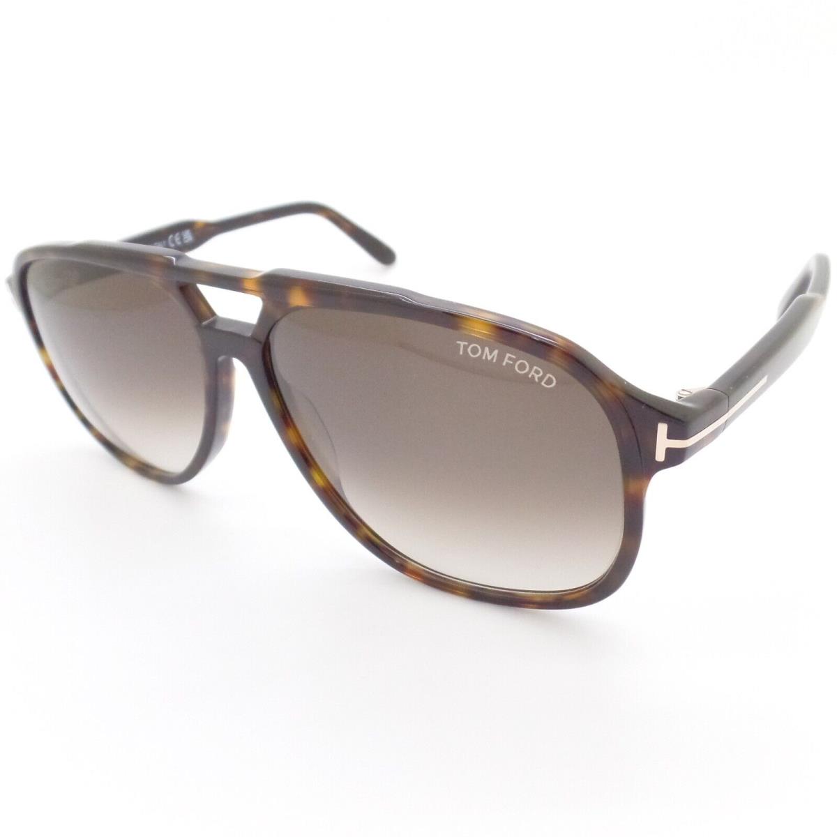 Tom Ford Raoul TF 753 52K Shiny Dark Havana Roviex Fade Sunglasses