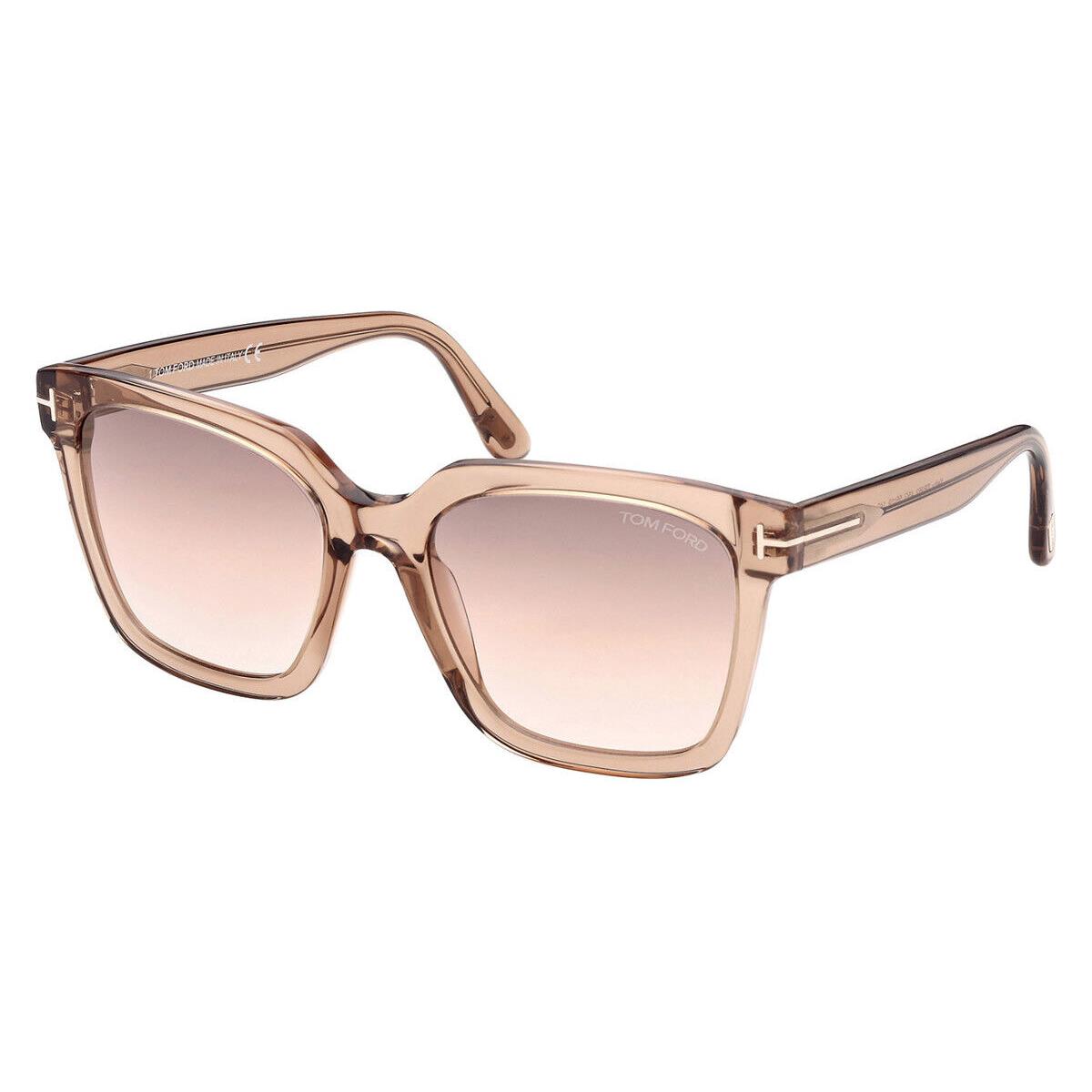 Tom Ford FT0952 Selby Sunglasses Shiny Rose Champagne Gradient Brown 55mm