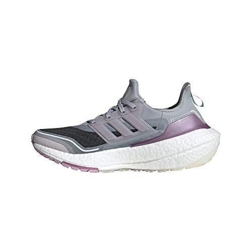 Adidas Women`s Ultraboost 21 Running Shoe Halo Silver/ice Purple/rose Tone 7