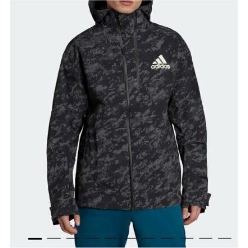 Adidas ID Reflective Camo Men s Jacket Size L Color Grey Six - EI7463
