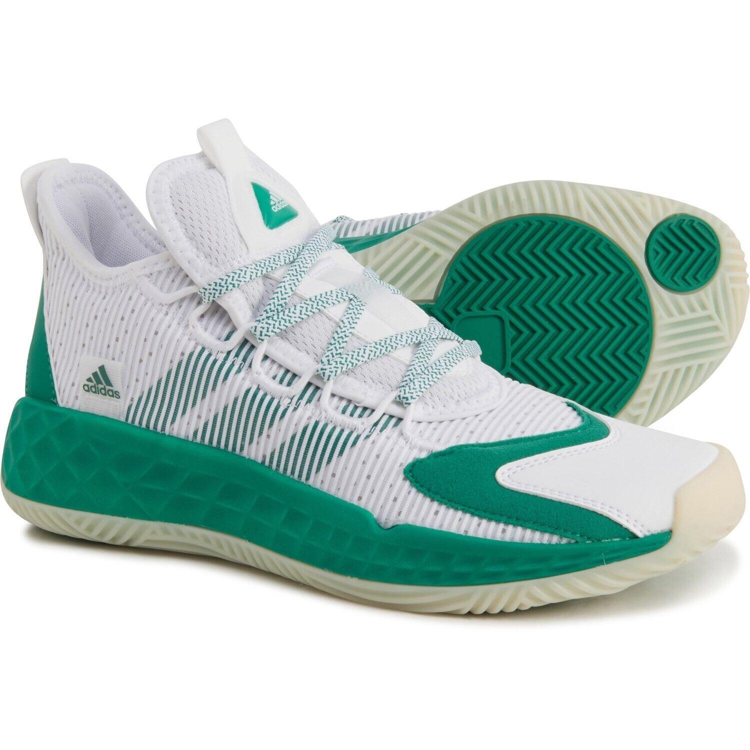 Adidas Pro Boost Low White Green sz 18 FX9217 Mens Basketball Shoes Low Top