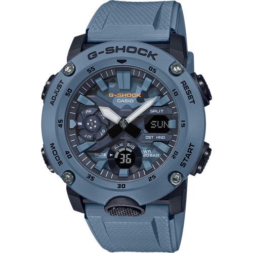 Casio G-shock GA2000SU-2A Carbon Core Guard Structure Blue Camo Dial