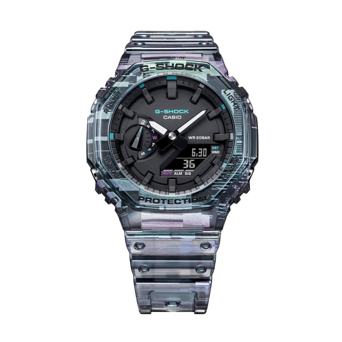 Casio G-shock Ana-digital Glitch Blazing Oak Resin Strap Watch GA2100NN-1A