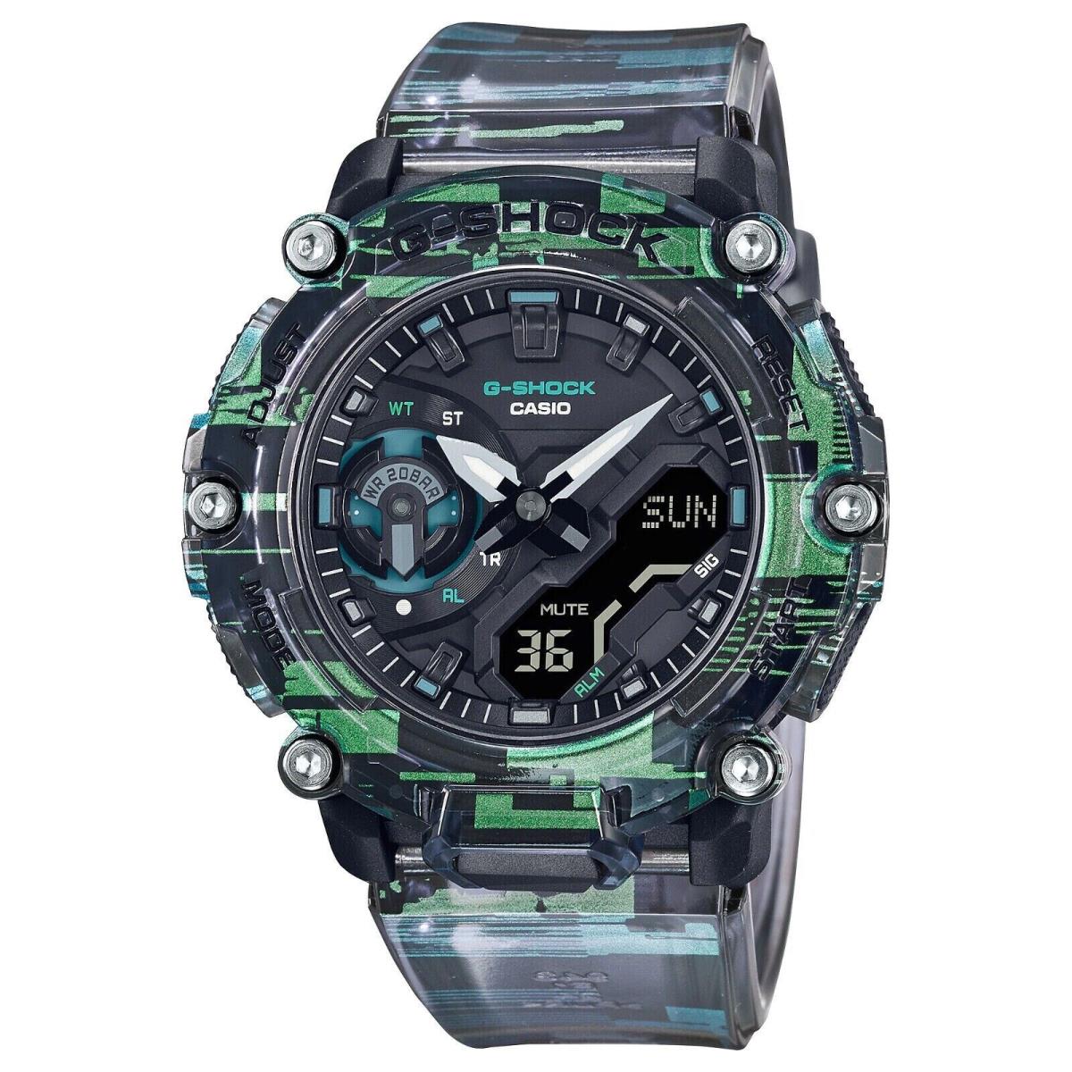 Casio G-shock Men`s GA2200NN-1A Clear Green Analog-digital Watch Timepiece