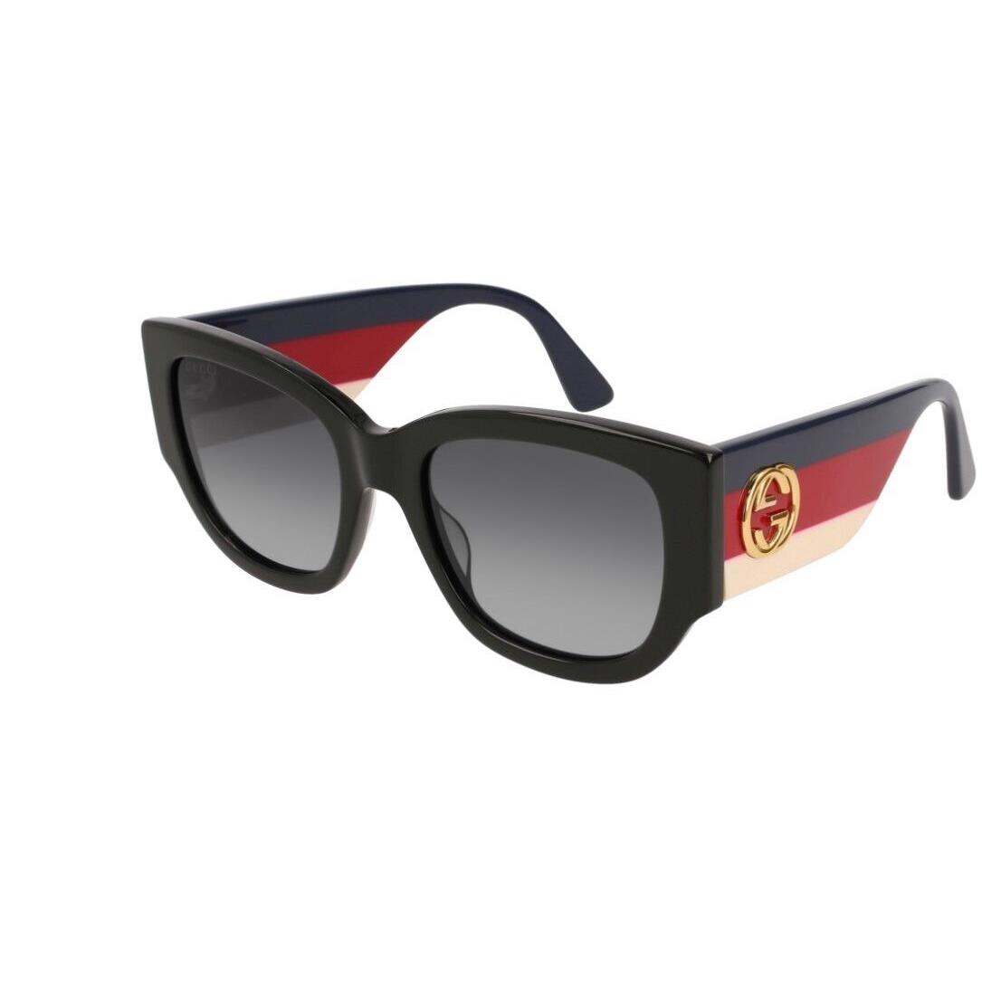 Gucci GG0276S 001 Black Multicolor/grey Gradient Rectangular Women`s Sunglasses