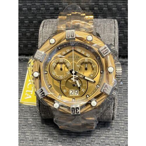 Invicta watch  - Khaki With Bronze Accents Dial, Khaki Bracelet Band, Khaki With Bronze Accents And Gray Station Markers Bezel