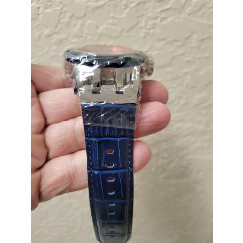 Invicta watch Subaqua Specialty - Blue / Yellow / Red Mother-of-Pearl Dial, Dark Blue Band, Dark Blue Bezel