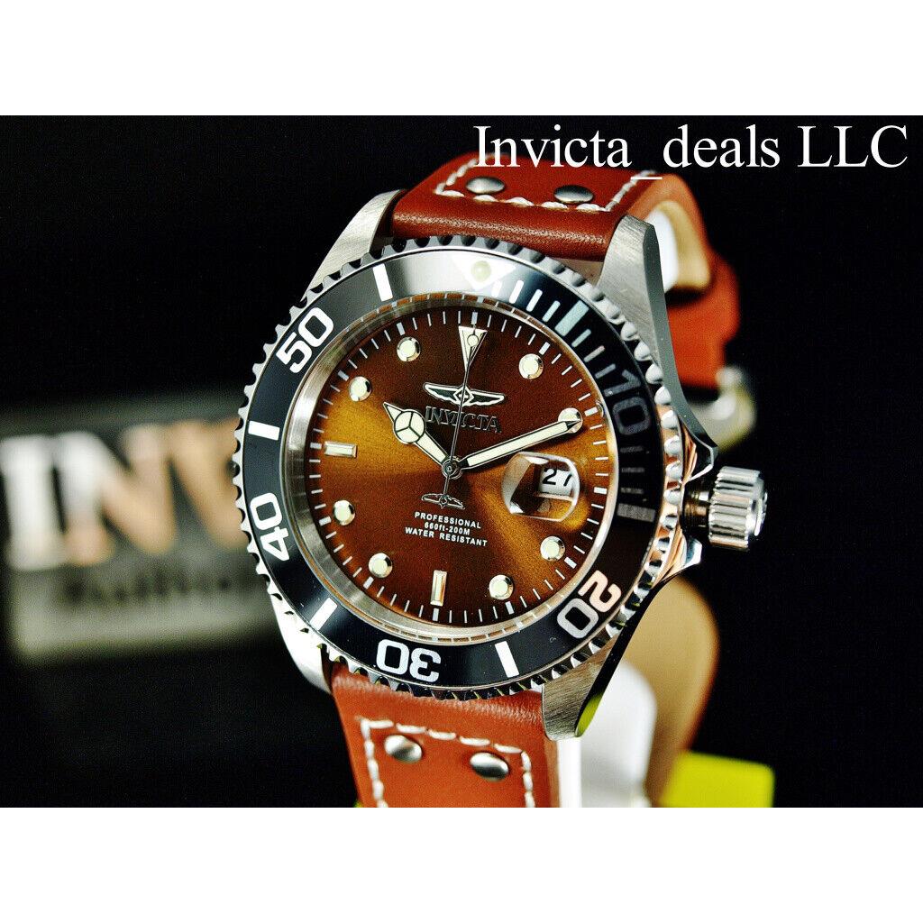 Invicta watch Pro Diver - Brown Dial, Brown Band, Black Bezel