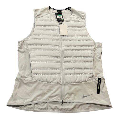 Men`s Nike Aeroloft Ventilated Reflective Packable Running Vest Full Zip XL