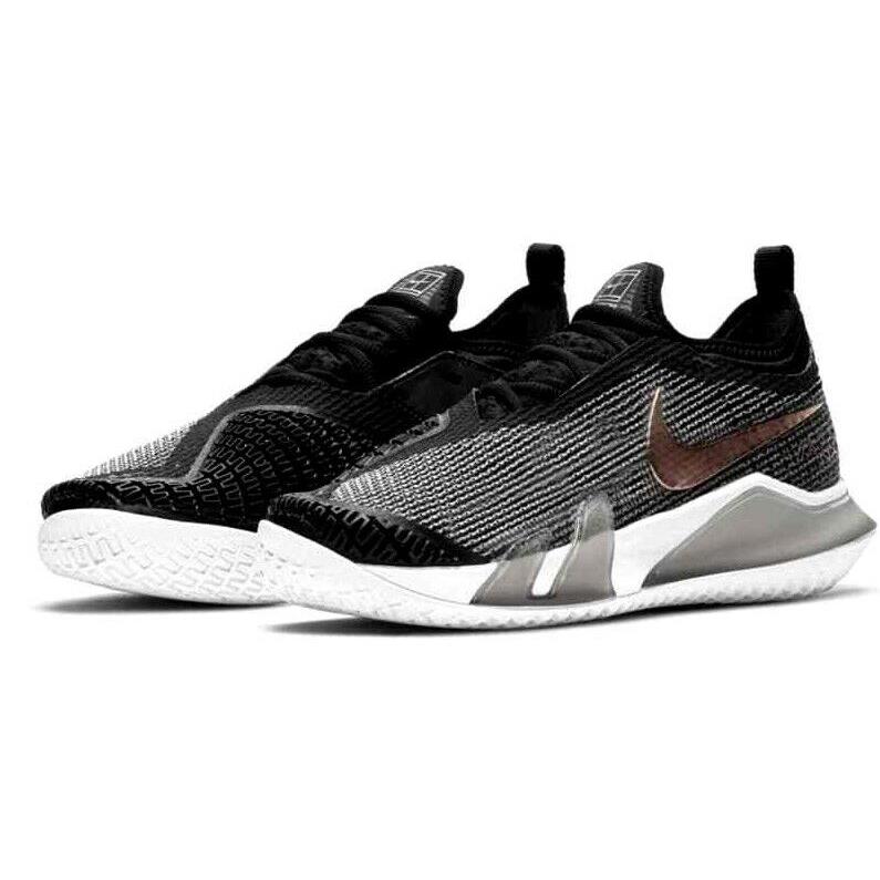 Nike React Vapor Nxt HC Womens Size 6 Tennis Shoes CV0742 002 Black Bronze - Multicolor