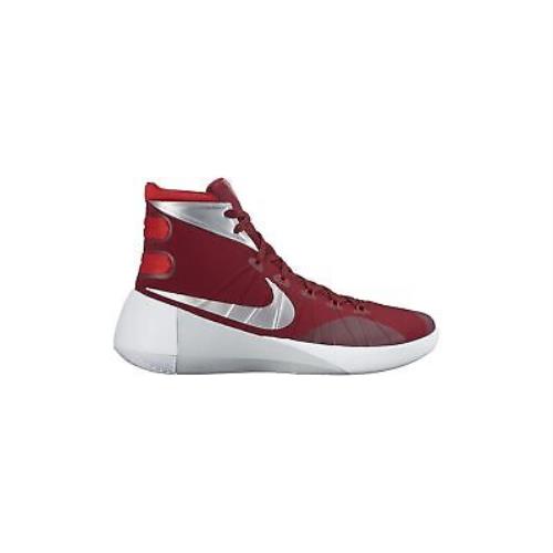 Women`s Nike Hyperdunk 2015 Team Basketball Shoe Red/white/metallic Silver