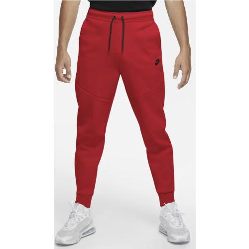 Nike Sportswear Tech Fleece Jogger Pants University Red Men s Sz Xl-t CU4495-657