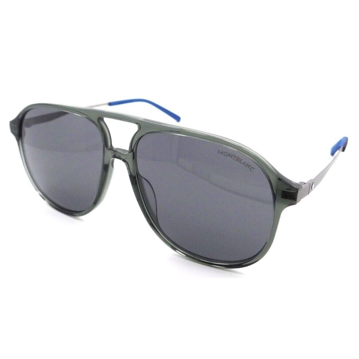 Montblanc Sunglasses MB0118S 003 59-15-145 Grey - Ruthenium / Grey Made in Italy
