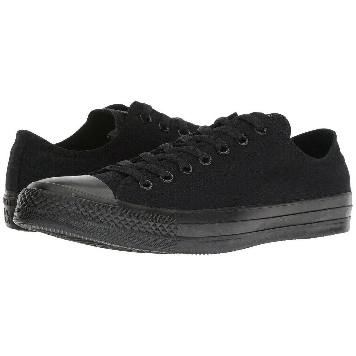 Converse Men`s Chuck Taylor All Star Classic Low Top Sneaker Shoes Black Monochrome