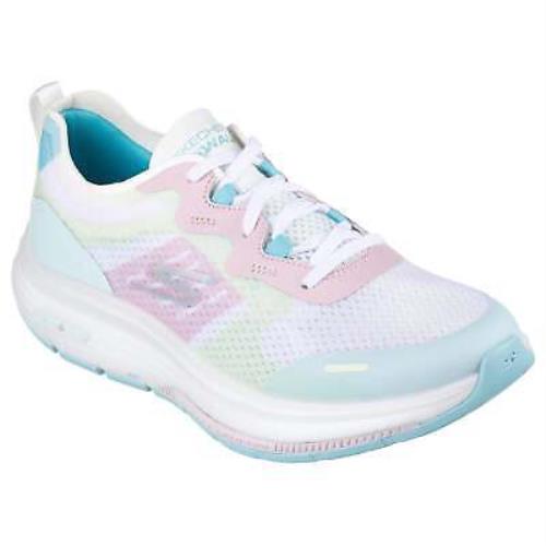 Skechers Womens 124939 White GO Walk Workout Walker Galaxy Motion Athletic Shoes - White