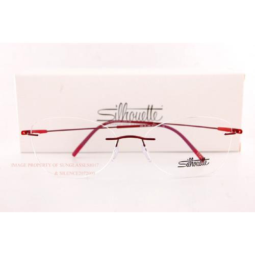 Silhouette Eyeglass Frames Dynamics Colorwave 5500 BD 3040 Cherry Red Sz 54