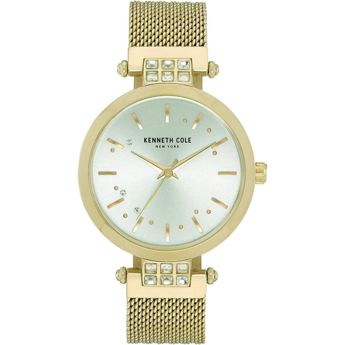 Kenneth Cole KC50960004 Ladies Dress Stainless Yellow Goldtone Accented Dial 30m