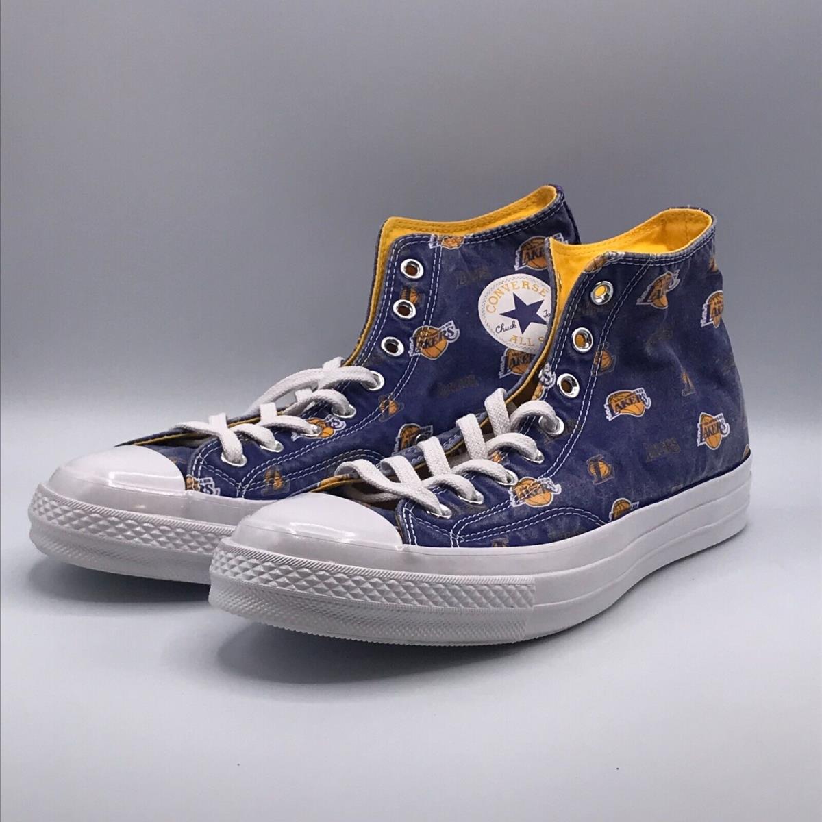 Converse Shoes Mens 10 Purple Yellow White CT All Star 70 Hi Lakers Sneakers