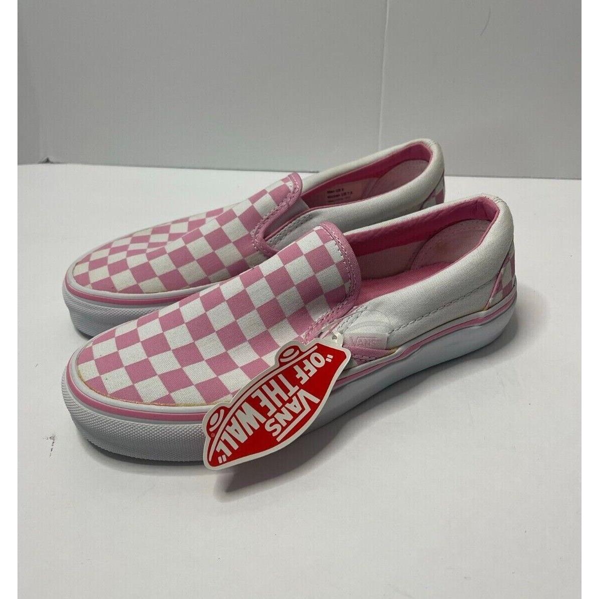 Vans Authentic Womens 7.5 Classic Slip On Checkerboard Pink Deadstock Y2K