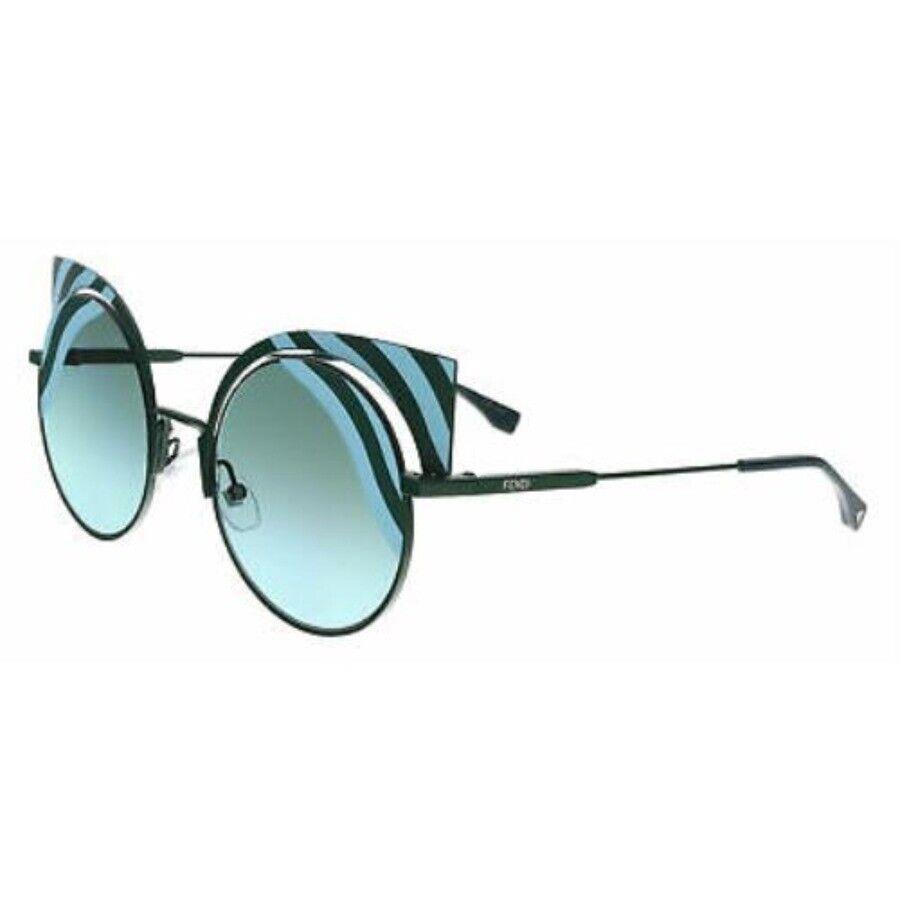 Fendi FF0215/S Okc Mattbluegrn Round Shaped Women`s Gradient Sunglasses
