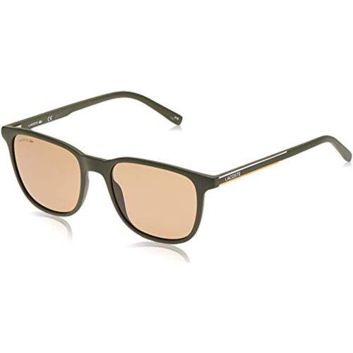 Lacoste L915S 317 Matte Khaki Sunglasses with Green Lenses Lacoste Case