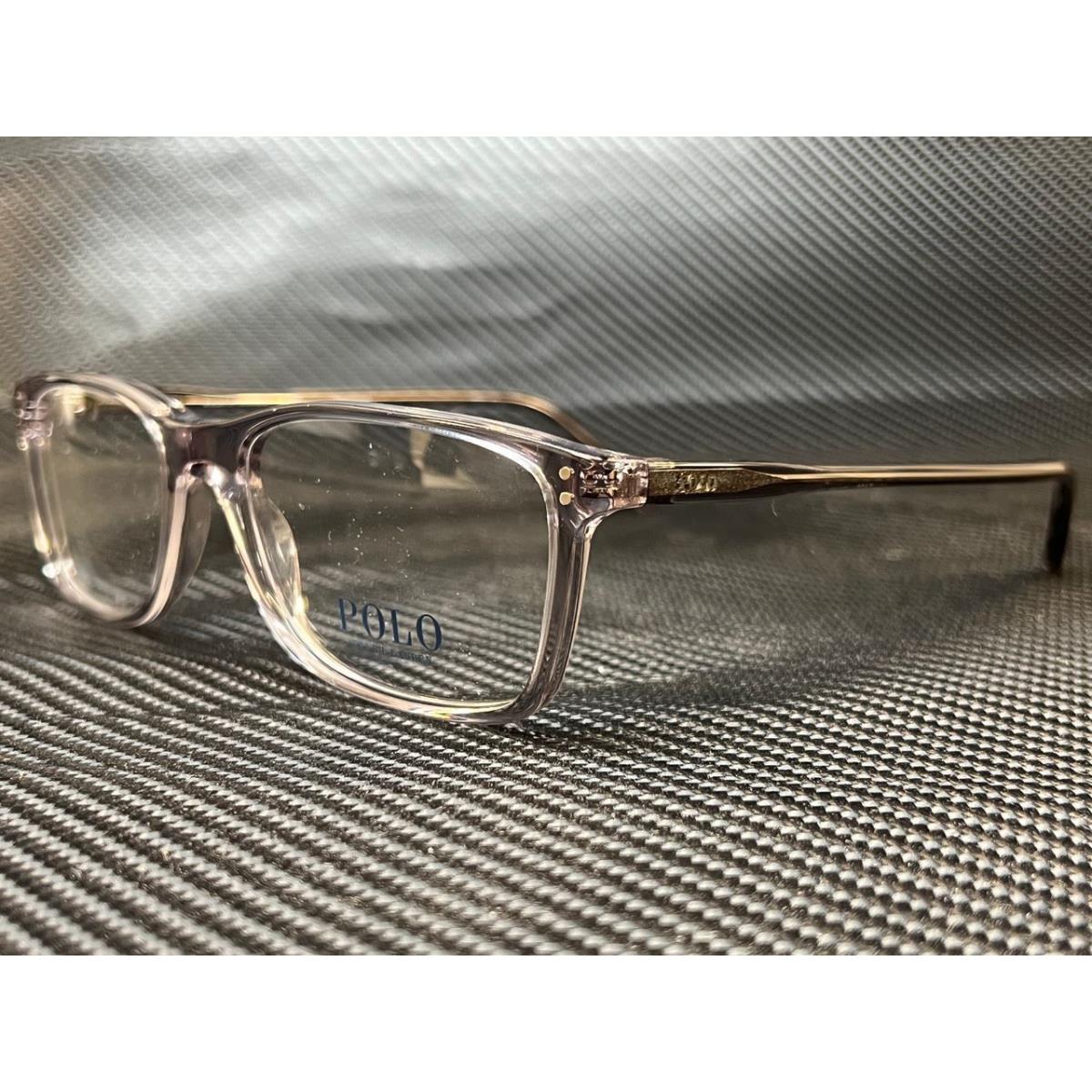 Ralph Lauren Polo PH2155 5413 Transparent Grey Rectangle Men`s 54 mm Eyeglasses