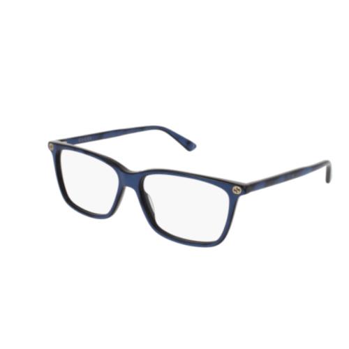 Gucci GG0094O 010 Blue Rectangle Women`s Eyeglasses