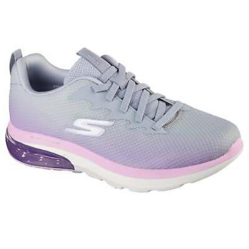 Skechers Womens 124348 Go Walk Air 2.0 Quick Breeze Athletic Shoes Gray Lavender - Gray, Lavender