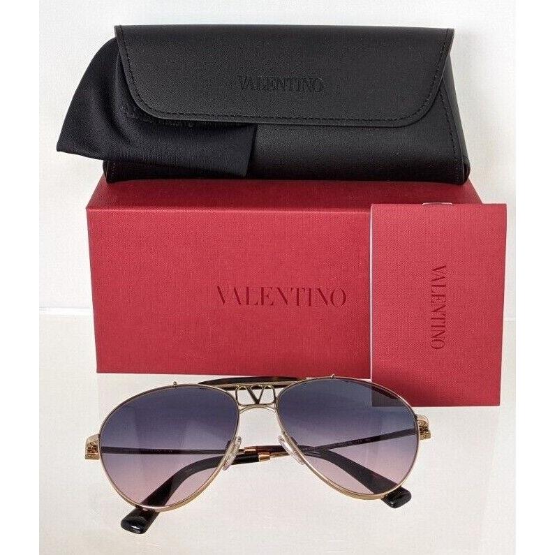 Valentino Sunglasses VA 2039 3004/I6 Black Gold Frame