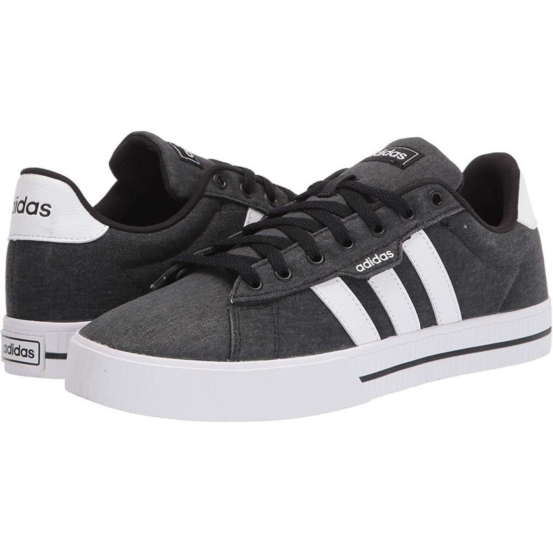 Man Adidas Daily 3.0 Skate Shoe FW7033 Black/white/black - Black / White